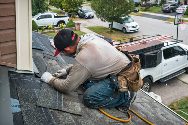 Professional Flat Roof Repair technician working in Omaha, IL